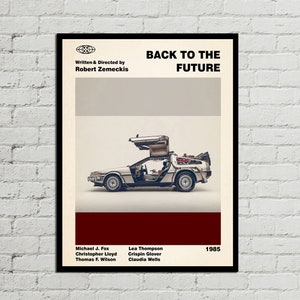 Zurück in die Zukunft Poster - Filmplakat - Mid Century Modern Poster - Minimalistisches Poster - druckbare Kunst - Digitale Kunst - Wohnkultur - Kunst