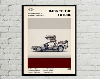 Back To The Future Poster - Movie Poster - Mid Century Modern Poster - Minimalist Poster - Printable Art - Digital Art - Home Decor - Art