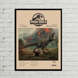JURRASIC WORLD POSTER - Movie Poster - Mid Century Modern Poster - Minimalist Poster - Printable Art - Digital Art - Home Decor - Wall Art
