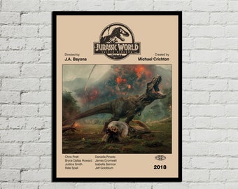 JURRASIC WORLD POSTER - Movie Poster - Mid Century Modern Poster - Minimalist Poster - Printable Art - Digital Art - Home Decor - Wall Art