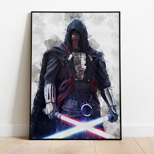 DARTH REVAN POSTER - Star Wars Poster - Sith Poster - Printed Poster - Canvas Poster - Star Wars Print - Fan Art - Wall Art - Star Wars Art