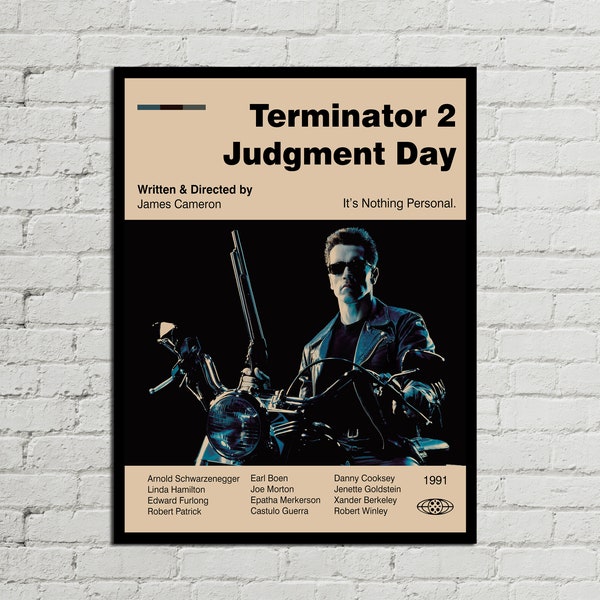 TERMINATOR POSTER - Movie Poster - Mid Century Modern Poster - Minimalist Poster - Printable Art - Digital Art - Terminator - Wall Art