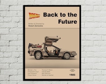 Back To The Future Poster - Movie Poster - Mid Century Modern Poster - Minimalist Poster - Printable Art - Digital Art - Home Decor - Art