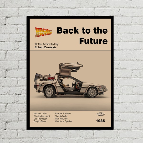 Back To The Future Poster - Movie Poster - Mid Century Modern Poster - Minimalist Poster - Printable Art - Digital Art - Home Decor - Art