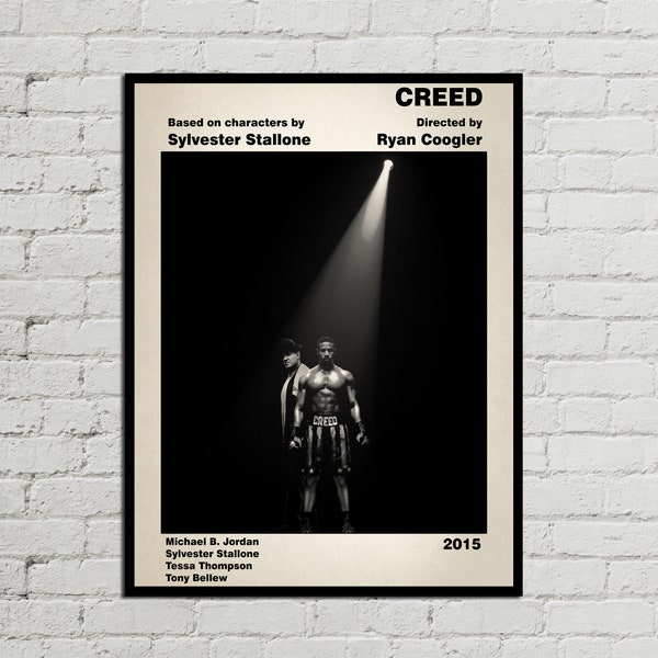 CREED POSTER - Movie Poster - Mid Century Modern Poster - Minimalist Poster - Printable Art - Digital Art - Home Decor - Wall Art - Rocky