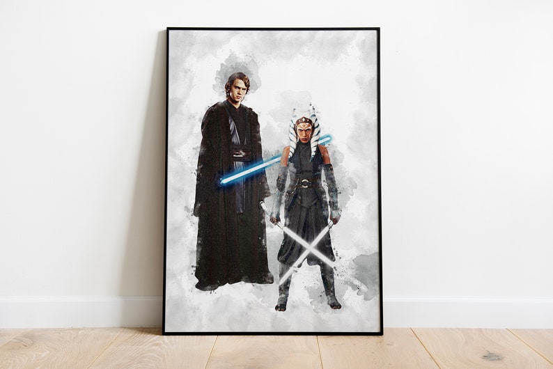 STAR WARS POSTER Anakin Skywalker & Ahsoka Tano Poster - Etsy