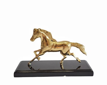 Handcrafted Brass Running Horse Figurine