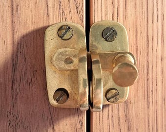 Vintage Brass Cabinet Latch 4x4cm, Decorative Hardware