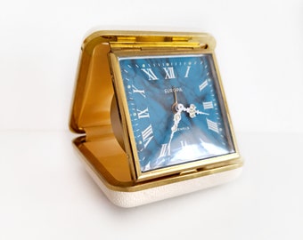 German Wind-up Travel Clock, Special Edition 2 Jewels Europa Clock, Mechanical Pocket Clock,