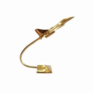 Brass F16 Fighting Falcon Sculpture | Aircraft Model For Desk & Shelves
