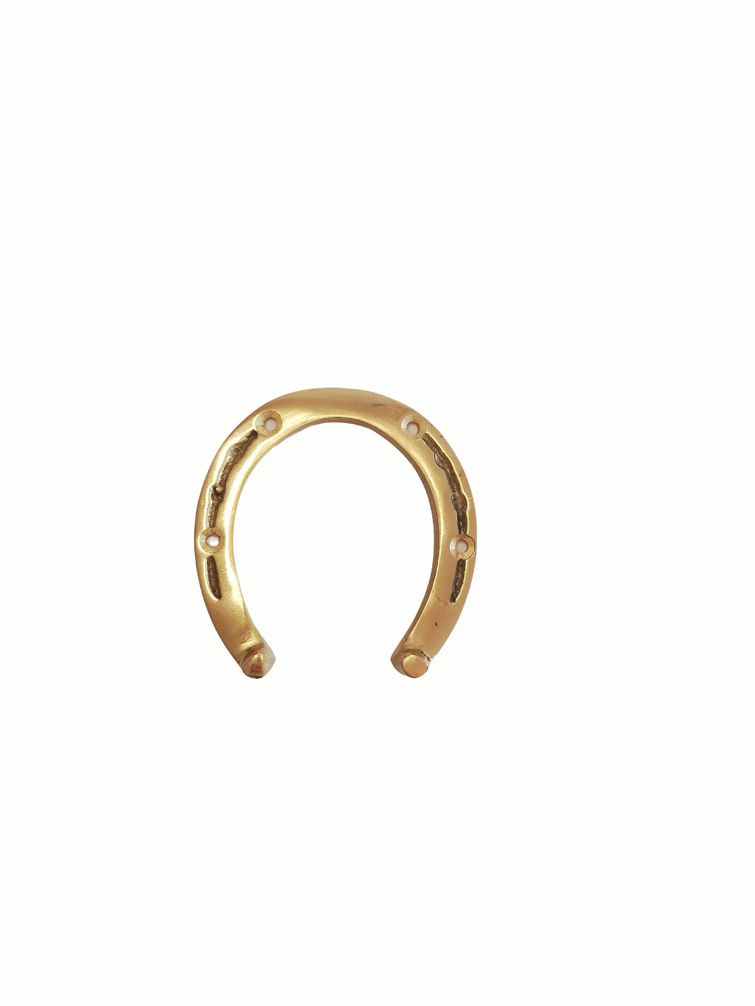 Brass Glass Stone Horseshoe Pendant main image 0