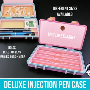 Deluxe Injection Pen Case, Peptide or Insulin Injection Pen Case, Travel Case