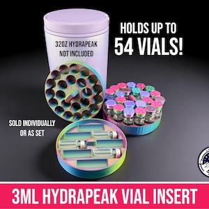 54 Vial Insert for Hydrapeak Thermos, 3ml Peptide Vial Storage, Hydrapeak Insert