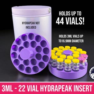 22 Vial Insert for Hydrapeak Thermos, 3ml Peptide Vial Storage, Hydrapeak Insert