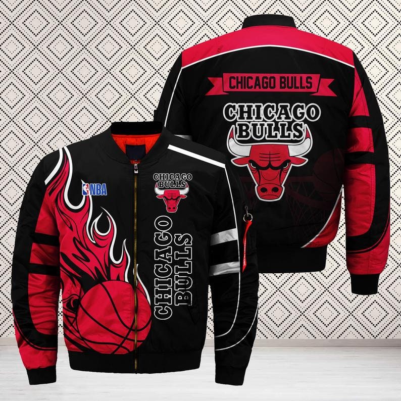Chicago Bulls Bomber Jacket NBA Fashion winter coat gift for | Etsy