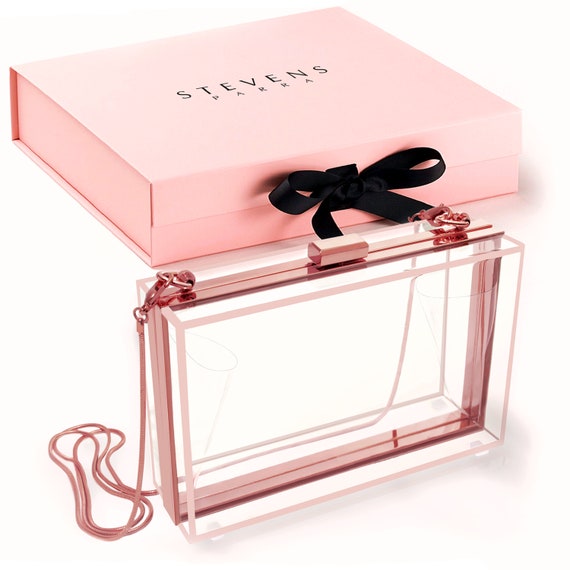 Rose gold clear purse sale
