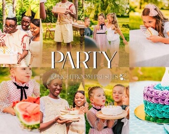 10 presetów PARTY Lightroom – Mobilny komputer stacjonarny – Żywe presety, Naturalne presety zewnętrzne, Ciepłe presety, Rodzinne presety, Jasna presety przyrodnicze