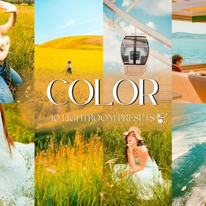 10 Color Pop Lightroom Presets | Mobile & Desktop | Vibrant, Bright Airy, Aesthetic, Natural | Influencer Lifestyle | Photo Editing Filters