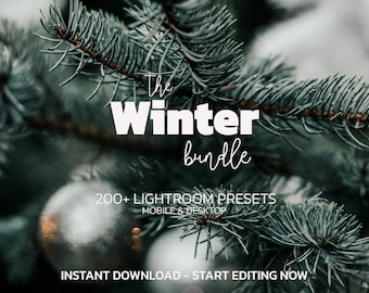 200+ WINTER Lightroom Presets Bundle – Mobile Desktop – Snow Presets, Family Presets, Natural Presets, Outdoor Presets, Christmas Presets