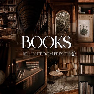 10 Book Lightroom Presets | Mobile & Desktop | Warm, Moody, Dark, Bookstagram, Vintage, Earthy | Lifestyle Bloggers | Photo Editing Filters
