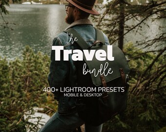 400+ TRAVEL Lightroom Presets Bundle – Mobile Desktop – Nature Outdoor Presets, Moody Earthy Presets, Cinematic Presets, Warm Boho Presets