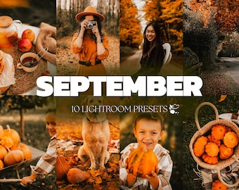 SEPTEMBER HARVEST Lightroom Presets for Mobile & Desktop, October Autumn Presets, Halloween, Warm Cozy, Fall Preset Pack