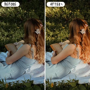 Presets mágicos de cuento de hadas para Lightroom para móviles y ordenadores, presets de retrato con ambiente melancólico, bosque, gótico, paquete de presets oscuros imagen 6