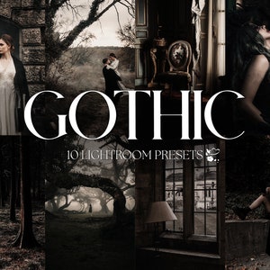 10 GOTHIC Mobile LIGHTROOM Presets | Spooky Halloween Presets | Gothic Presets | Dark Fashion Presets for Instagram | Moody Gothic Presets |