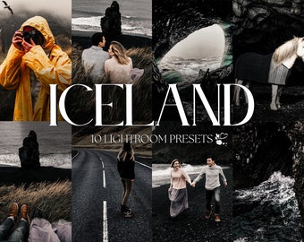 10 ICELAND Mobile LIGHTROOM Presets | Nordic Presets | Cinematic Presets for Instagram | Iceland Presets | Moody Travel Influencer Presets |