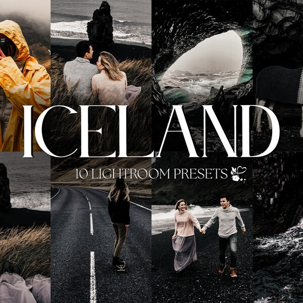 10 ICELAND Mobile LIGHTROOM Presets | Nordic Presets | Cinematic Presets for Instagram | Iceland Presets | Moody Travel Influencer Presets |