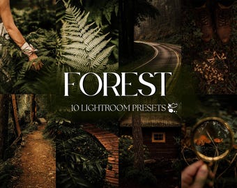DARK FOREST Lightroom Presets for Mobile & Desktop, Outdoor Portrait Presets, Earthy, Green, Moody Preset Pack