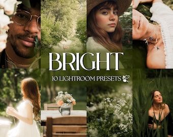10 ajustes preestablecidos de Lightroom BRILLANTES (móviles y de escritorio): ajustes preestablecidos de retrato natural, ajustes preestablecidos cremosos, ajustes preestablecidos neutros, ajustes preestablecidos boho, ajustes preestablecidos de naturaleza