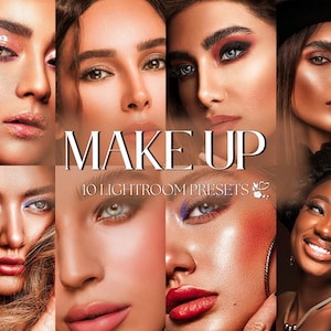 10 MakeUp Lightroom Presets | Mobile & Desktop | Beauty Portrait, Clean, Soft, Neutral, Skin Tone | Lifestyle Blogger | Photo Editing Filter