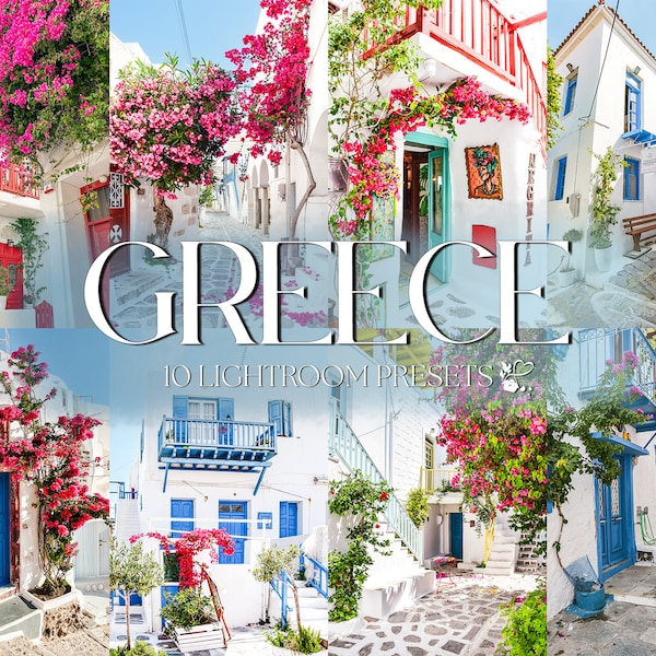 10 GREECE Mobile LIGHTROOM Presets | Santorini Presets | Greek Lifestyle Filter | Warm Instagram Preset | Greece Presets | Mykonos Presets |