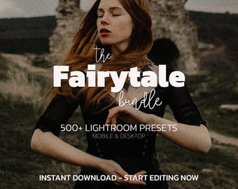 500+ FAIRYTALE Lightroom Presets Bundle for Mobile & Desktop - Dark Gothic Photo Filters, Moody Presets for Wedding Photography