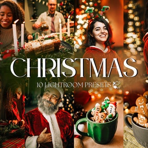 10 CHRISTMAS Mobile Lightroom Presets | Cozy Photo Editing Filter | Christmas Presets | Winter Instagram Presets | Festive Holidays Preset |