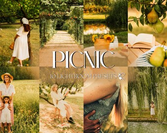 10 presetów PICNIC Lightroom – Mobilny komputer stacjonarny – presety wiosenne, presety do natury na świeżym powietrzu, presety do jasnej rodziny, presety letnie, presety ciepłe