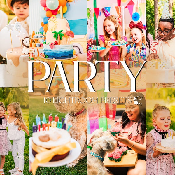 10 PARTY Mobile LIGHTROOM Presets | Vibrant Presets | Party Presets | Baby Presets for Instagram | Family Presets | Bright Blogger Presets |