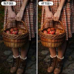 Presets mágicos de cuento de hadas para Lightroom para móviles y ordenadores, presets de retrato con ambiente melancólico, bosque, gótico, paquete de presets oscuros imagen 3