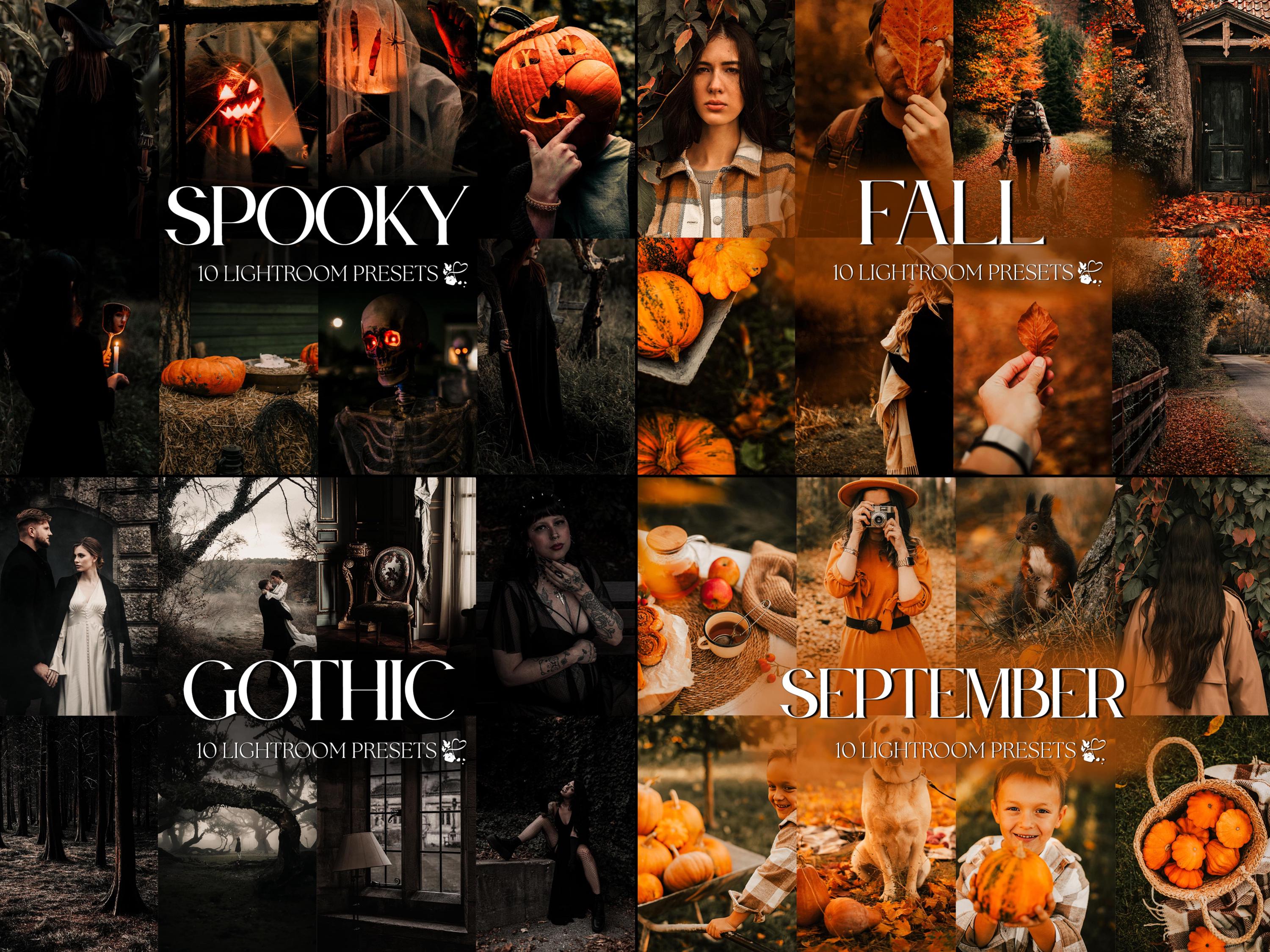 350+ SPOOKY Lightroom Presets Bundle – Mobile Desktop – Fall Outdoor ...