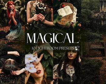 10 Presets MÁGICOS para Lightroom – Celular e Desktop – Presets de Conto de Fadas, Presets para Bookstagram, Presets com Tons Melancólicos, Presets com Tons Terrosos, Presetente para Casamento na Floresta