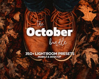 350+ OCTOBER Lightroom Presets for Mobile & Desktop, Earthy Portrait Presets, Autumn, Warm, Harvest Preset Pack