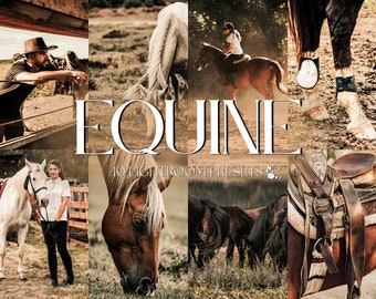 10 EQUINE Mobile LIGHTROOM Presets | Boho Presets | Equine Presets | Rustic Presets for Instagram | Horse Photography | Moody Boho Presets |