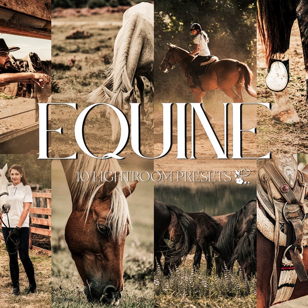 10 EQUINE Mobile LIGHTROOM Presets | Boho Presets | Equine Presets | Rustic Presets for Instagram | Horse Photography | Moody Boho Presets |