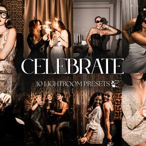 10 New Years Lightroom Presets | Mobile & Desktop | Luxury, Portraits, Natural, Party, Aesthetic | Lifestyle Blogger | Photo Editing Filters