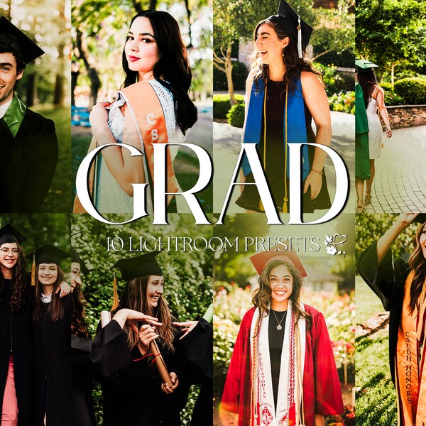 10 GRADUATION Mobile LIGHTROOM Presets | College Presets for Instagram | Graduation Presets | Bright Influencer Preset | Light Airy Preset |