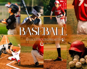 10 Presets de BASEBOL para Lightroom – Celular e Desktop – Presets Esportivos, Presets Cinematográficos, Presets para Retratos com Efeito Melancólico, Presets para Ambientes Externos com Tons Quentes