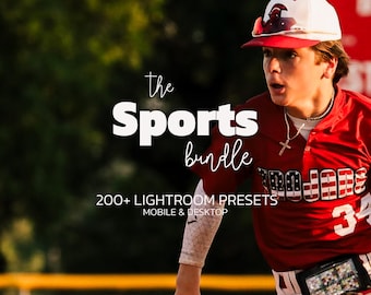 Bundel met meer dan 200 sportpresets voor Lightroom – Mobiel & Desktop – Cinematische presets, sportpresets, sfeervolle presets, outdoorpresets, familiepresets