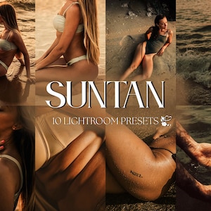 10 Suntan Lightroom Presets | Mobile & Desktop | Warm, Summer, Beach, Natural, Portrait, Airy | Influencer Lifestyle | Photo Editing Filter