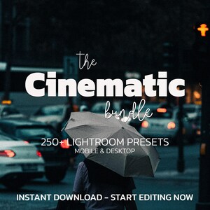 250+ Cinematic Lightroom Preset Bundle | Mobile & Desktop | Dark, Moody, Outdoor, Portrait, City | Lifestyle Blogger | Photo Editing Filters